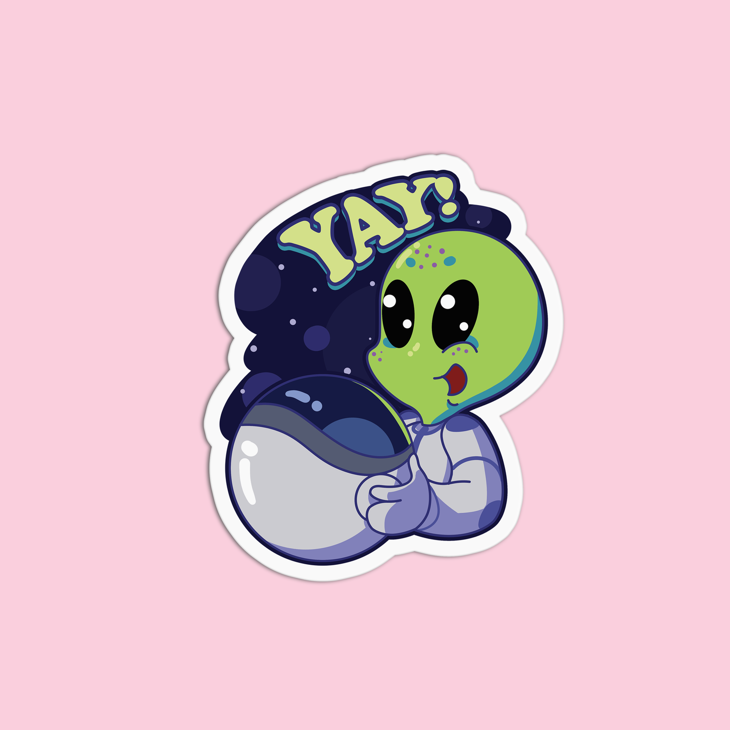 Alien Yay Space One Sticker