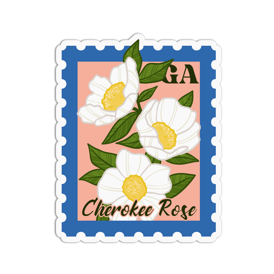 Georgia Cherokee Rose State Flower Stickers