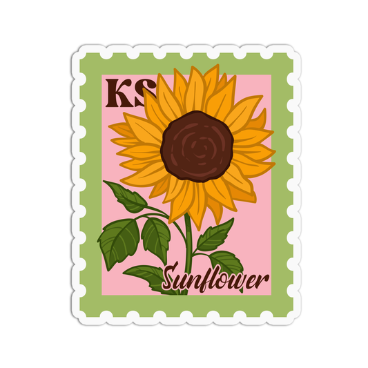 Kansas Sunflower State Flower Stickers