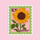 Kansas Sunflower State Flower Stickers