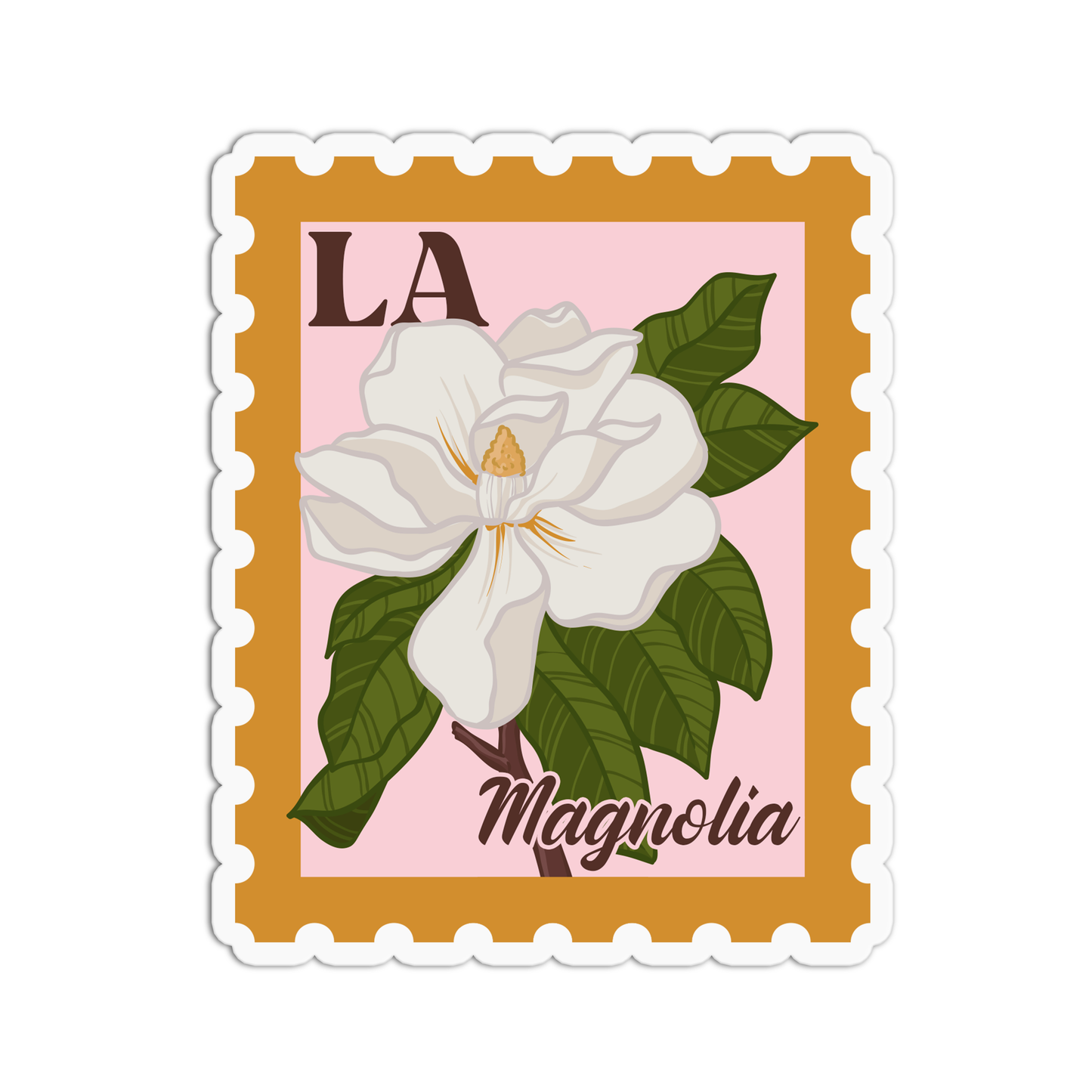 Louisiana Magnolia State Flower Stickers