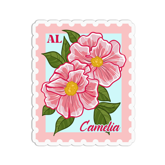 Alabama Camelia State Flower Stickers