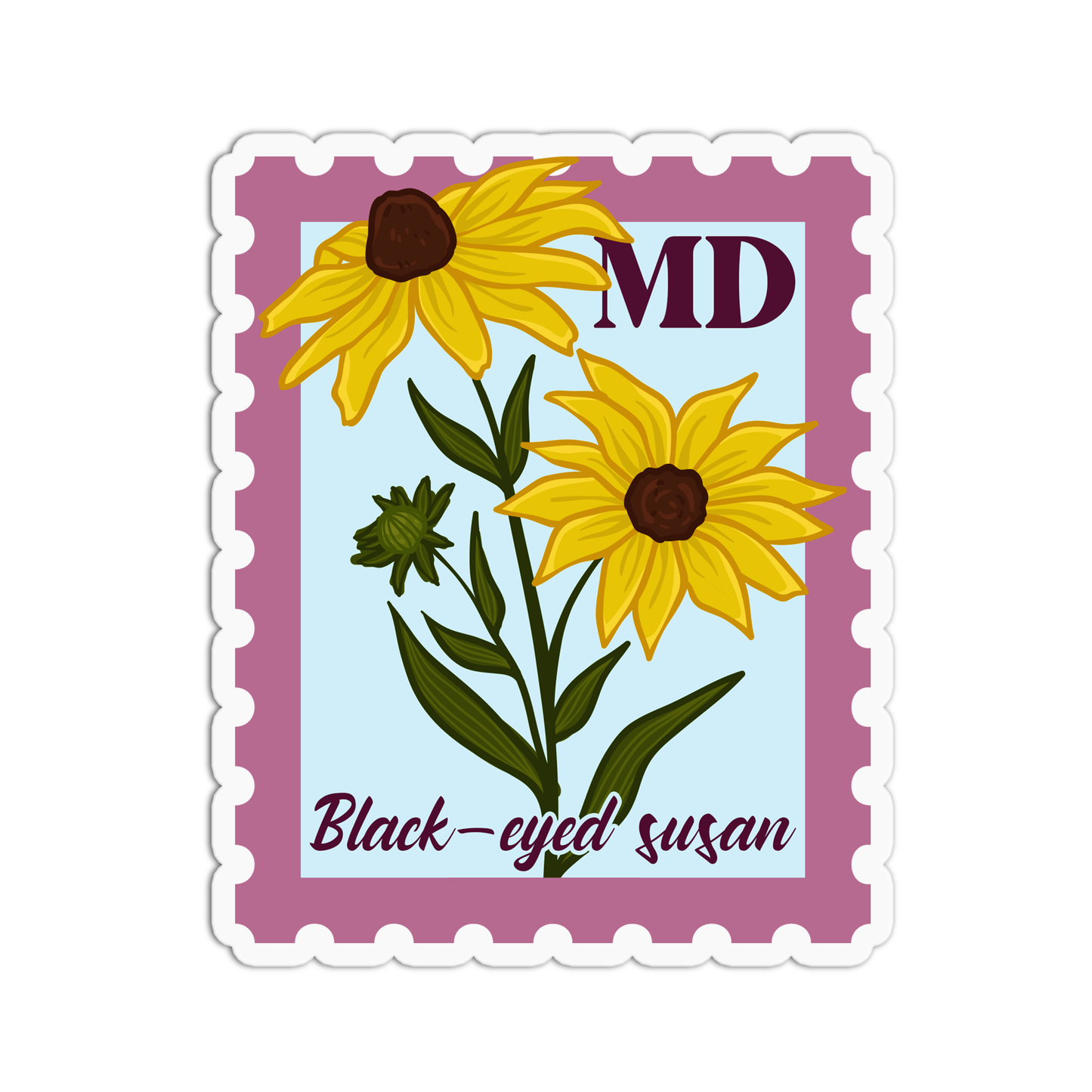 Maryland Black Eyed Susan State Flower Stickers