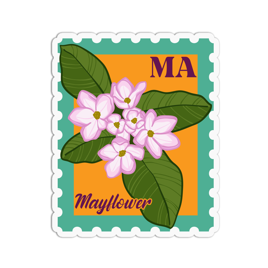 Massachusetts Mayflower  State Flower Stickers