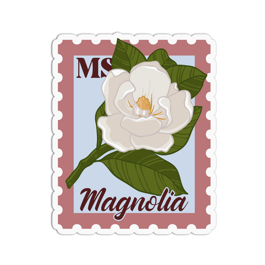 Mississippi Magnolia State  Flower Stickers