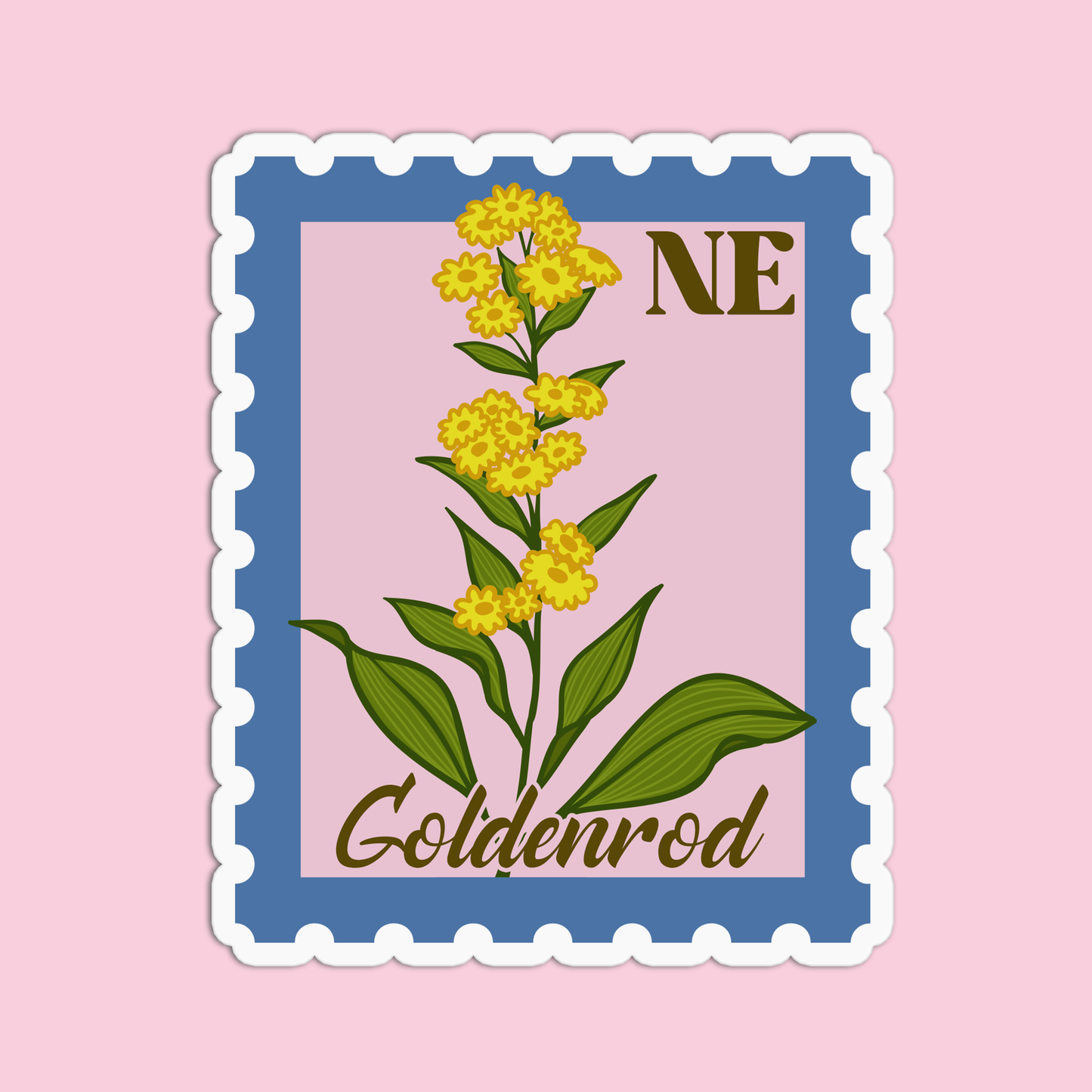 Nebraska Goldenrod State Flower Stickers