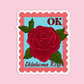 Oklahoma Rose State Flower Stickers