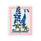 Texas Bluebonnet State Flower Stickers