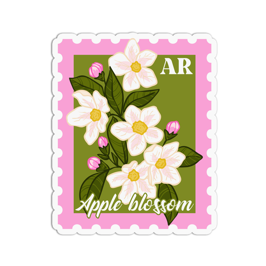 Arkansas Apple Blossom State Flower Stickers