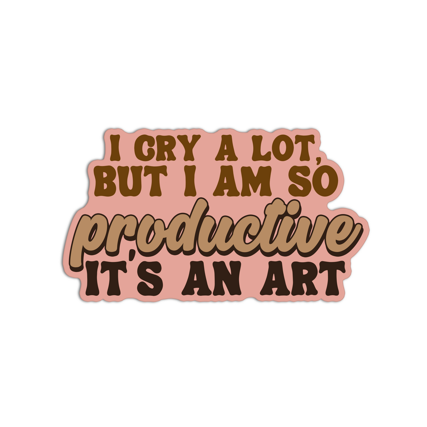 I cry a lot but I am so productive it's an art TTPD Taylor Swift Sticker