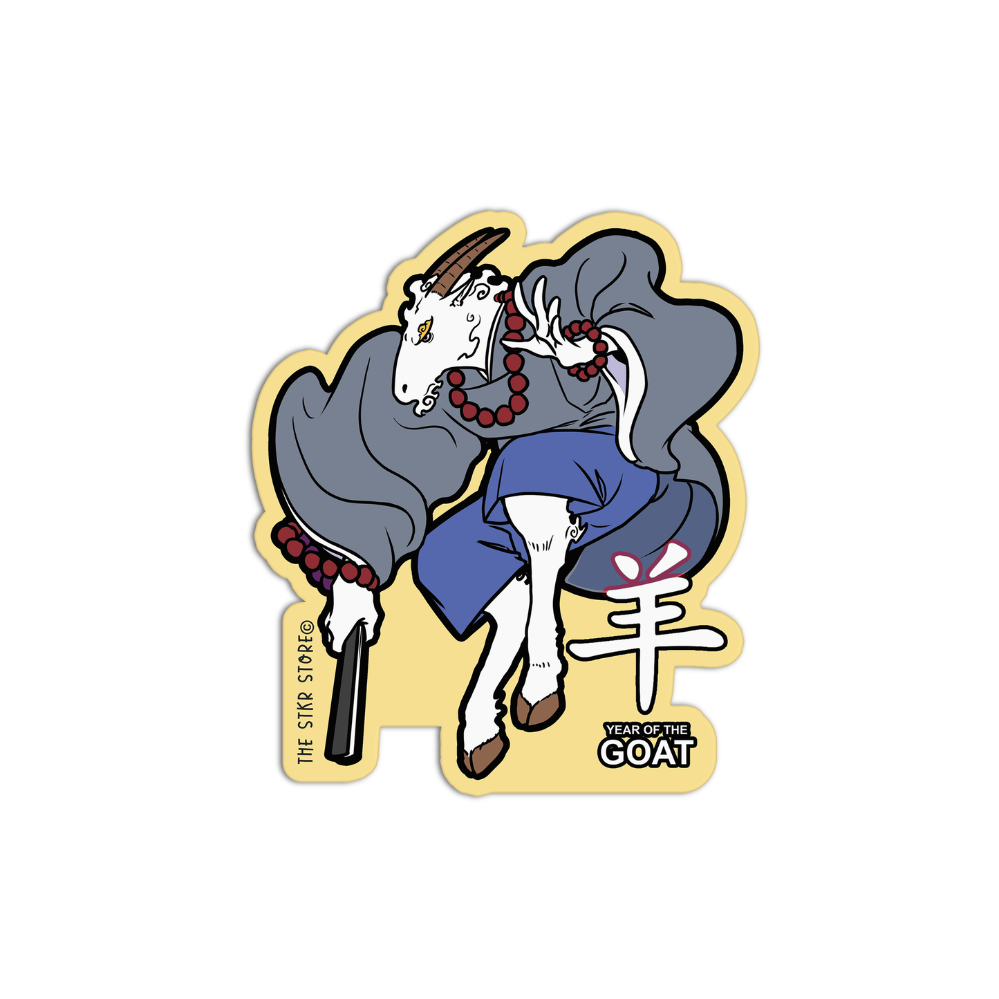 Year Of The Goat Zodiac Sticker