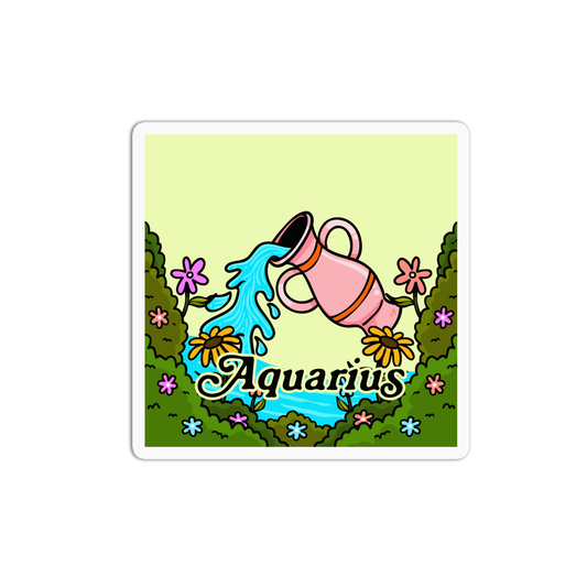 Aquarius Zodiac Sign Sticker