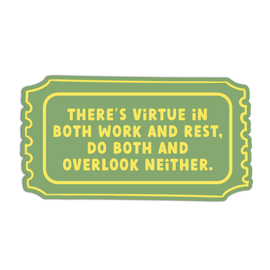 Do Work, Take Rest Quote for Coffee Stickers