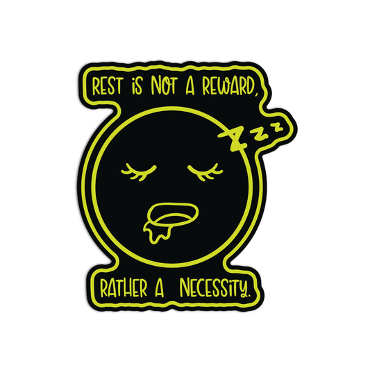 Rest Is A Necessity Quote for Coffee Stickers