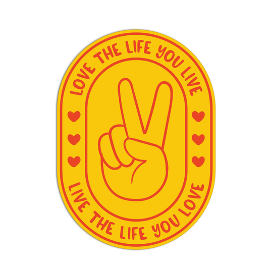 Love Your Life Quote for Coffee Stickers