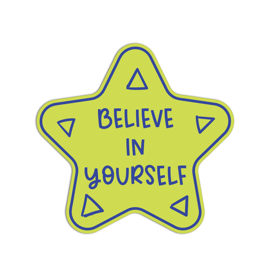 Believe In Yourself Quote for Coffee Stickers