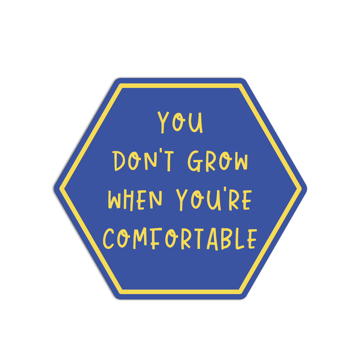 Growth Comes From Discomfort Quote for Coffee Stickers