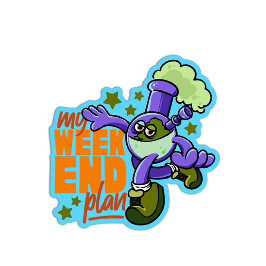 My Weekend Plan Canna Sticker