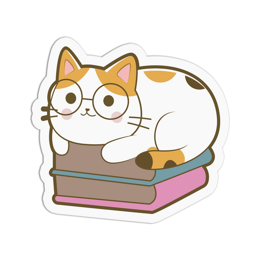 Calico Librarian Cat Series Stickers