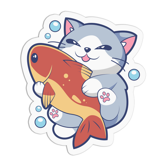 Fishy Hug Cat Series Stickers