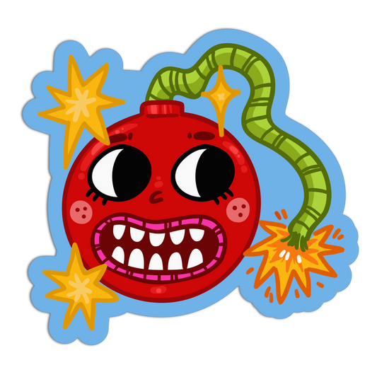 Explosive Mascot Cherries Stickers