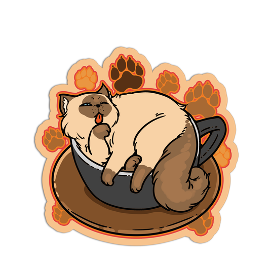 Ca-paw-ccino Coffee Sticker
