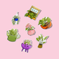 Cute Plants Collection Sticker Pack