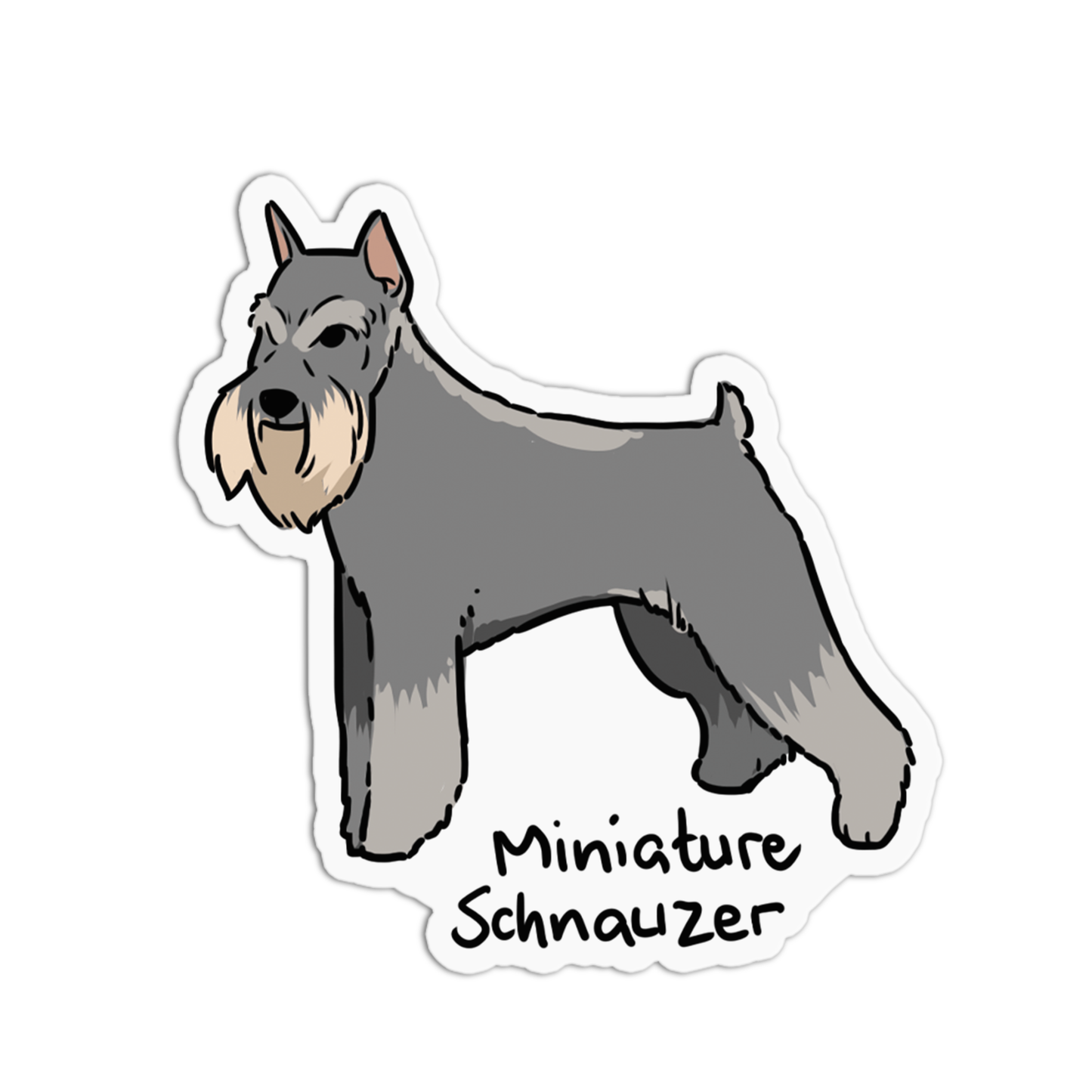 Miniature Schnauzer Dogs Sticker