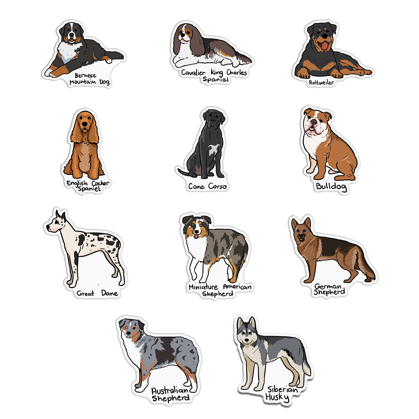 Dogs Set Sticker Sheet