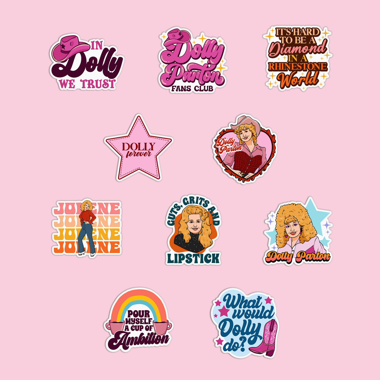 Dolly Parton Sticker Pack