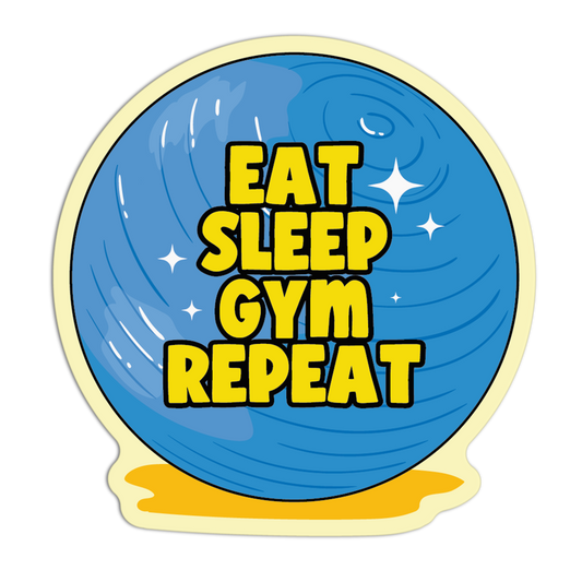 Eat Sleep Gym Repeat Gym Sticker