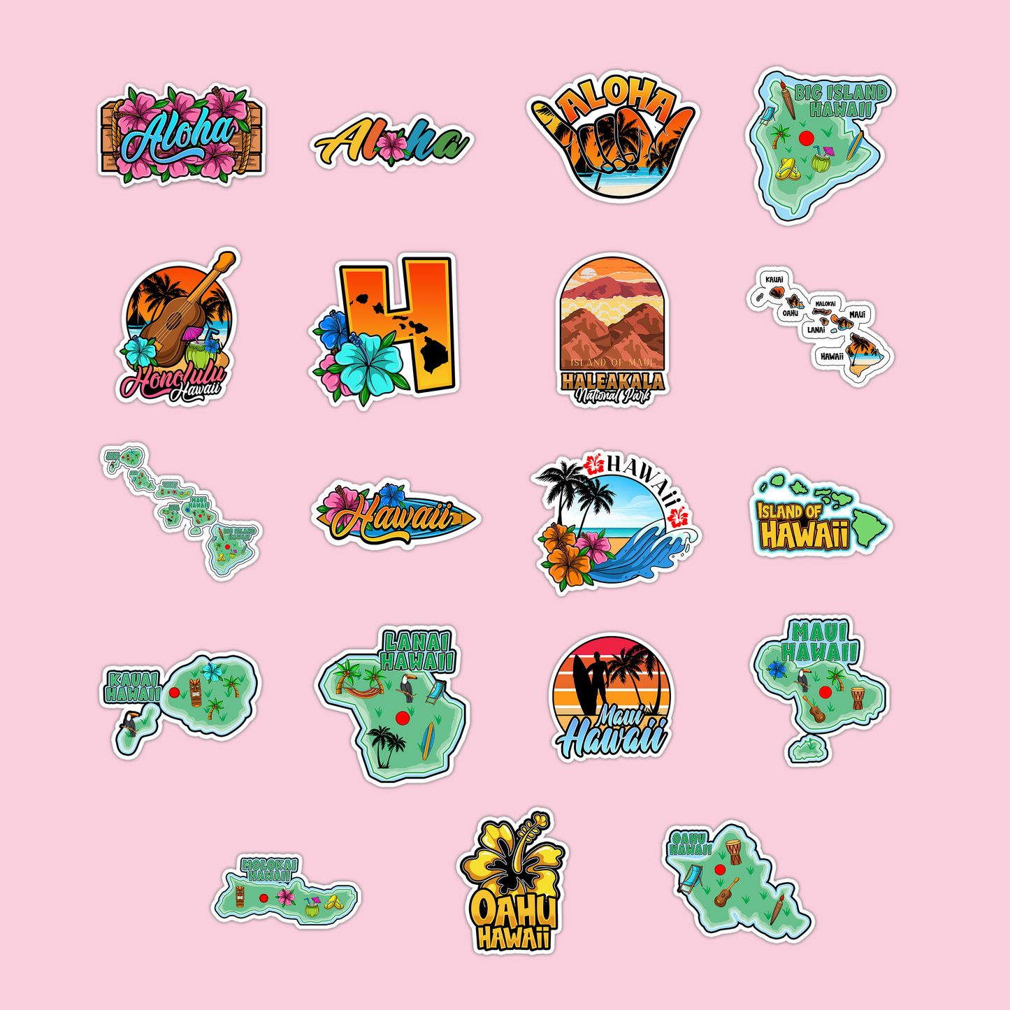 Hawaii Collection Sticker Pack