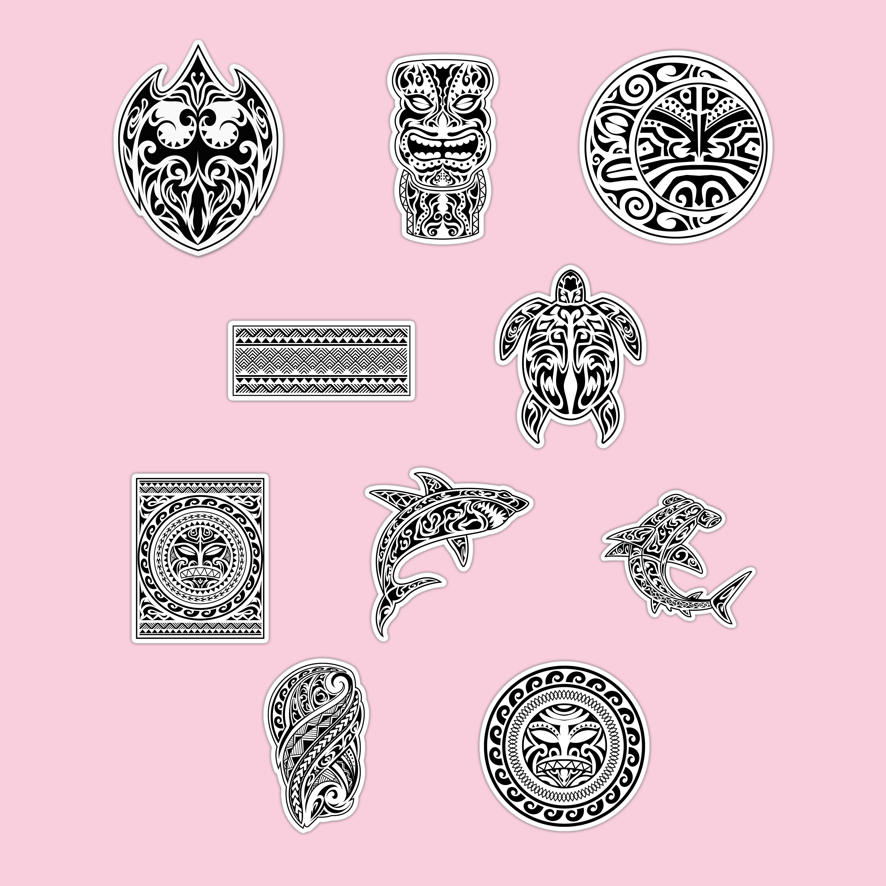 Hawaiian Tribal Collection Sticker Pack GirlsPrintingHouse   Hawaiiantribalpack2 B 