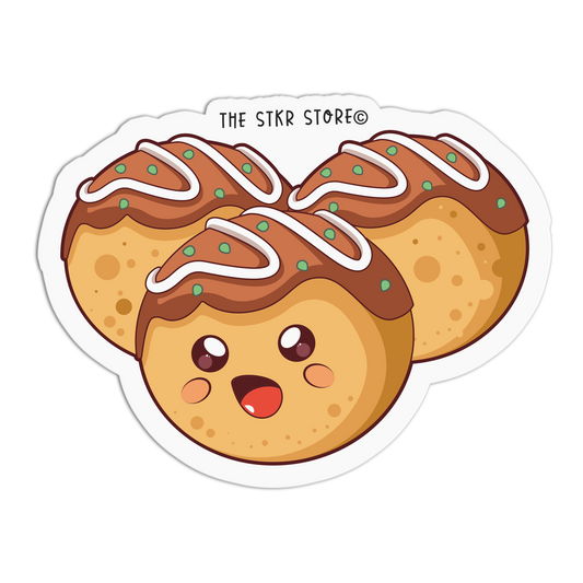 Happy Takoyaki Tease Japanese Food Stickers