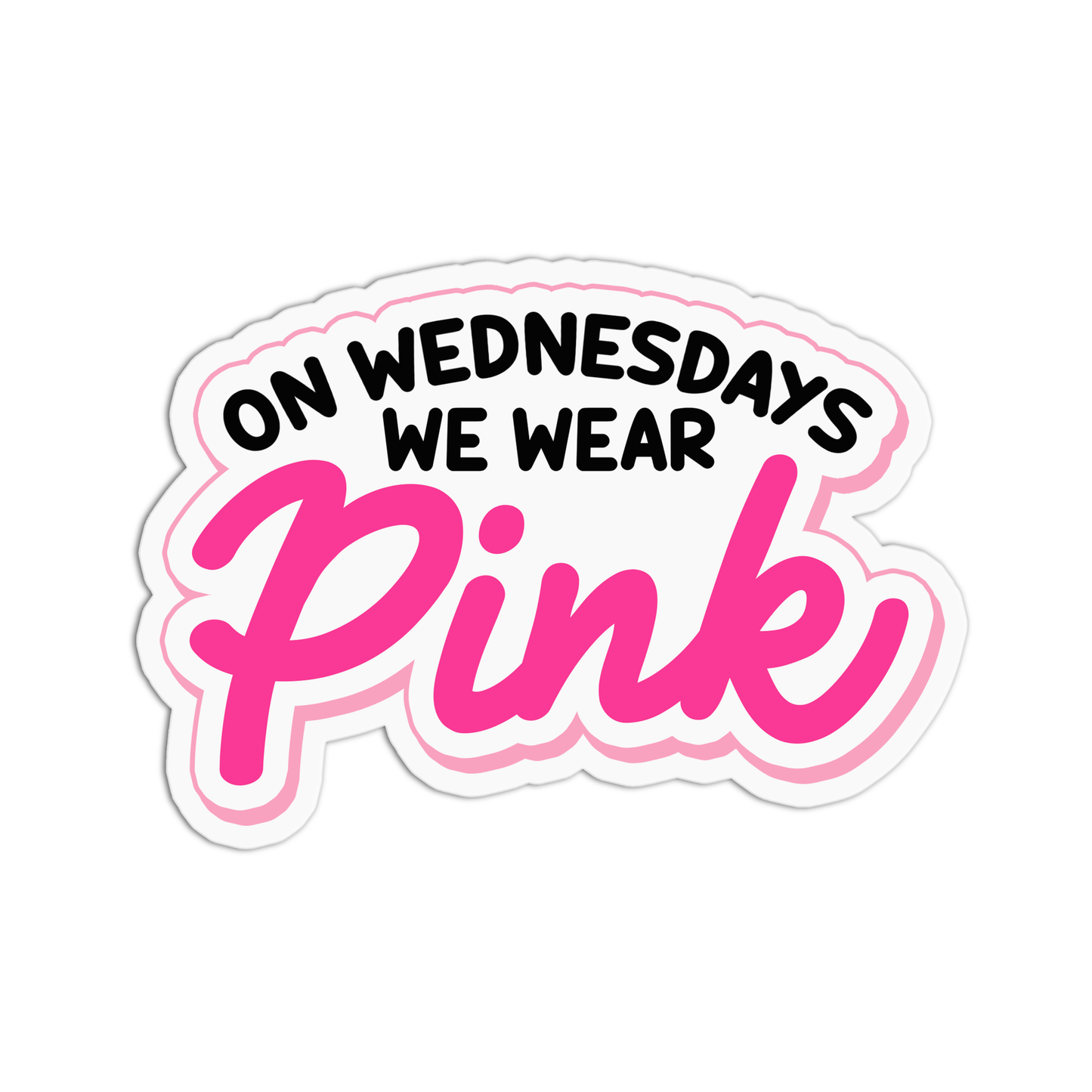 On Wednesdays We Wear Pink Mean Girls Sticker