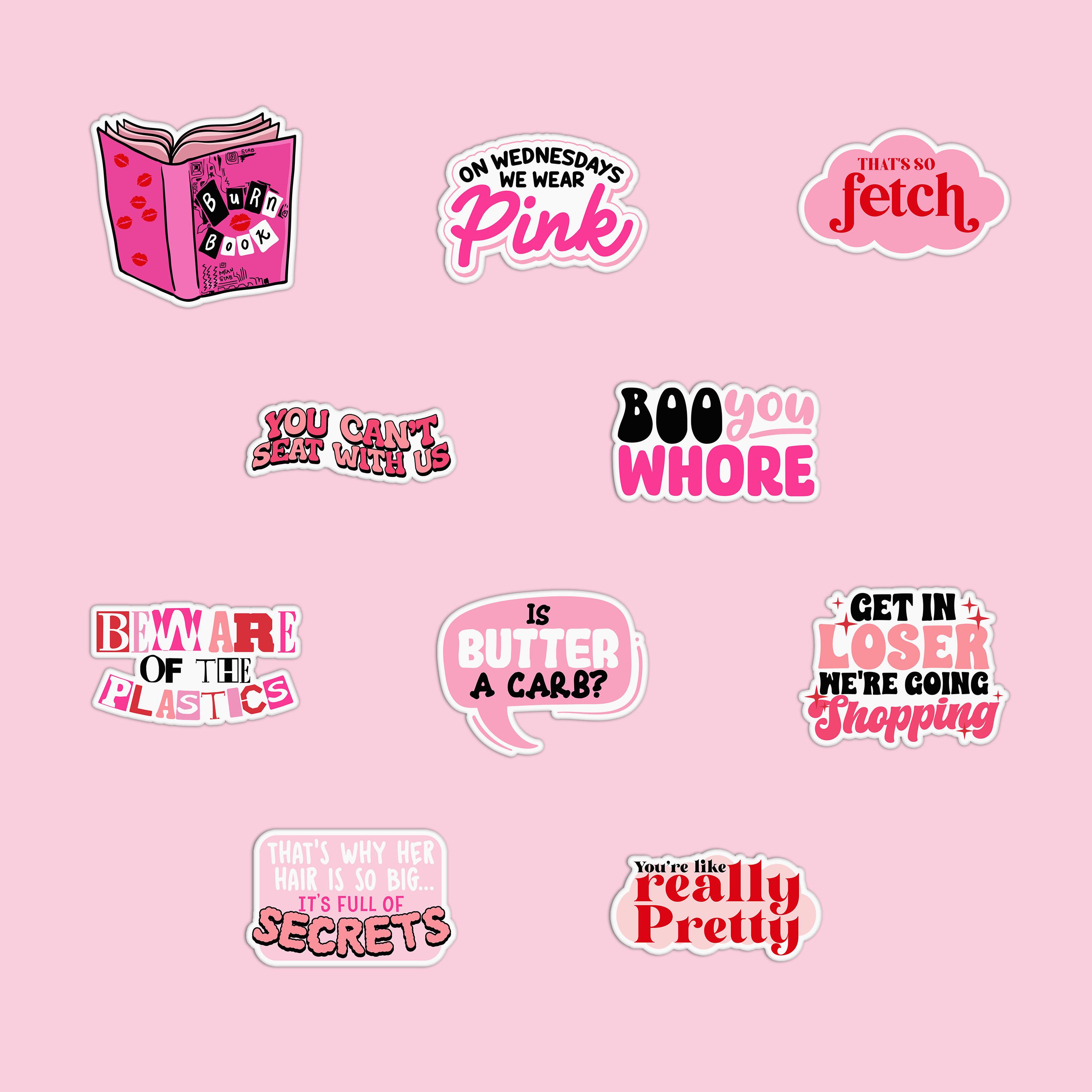 Sticker Meen Reyad Mean Girls Sticker Pack – GirlsPrintingHouse