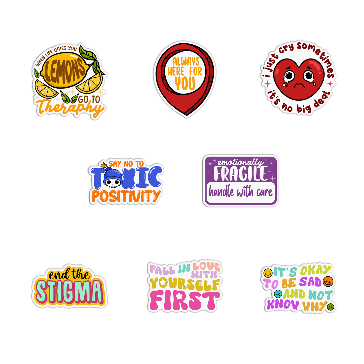 Myhealth Sticker Mental Health Sticker Pack – GirlsPrintingHouse