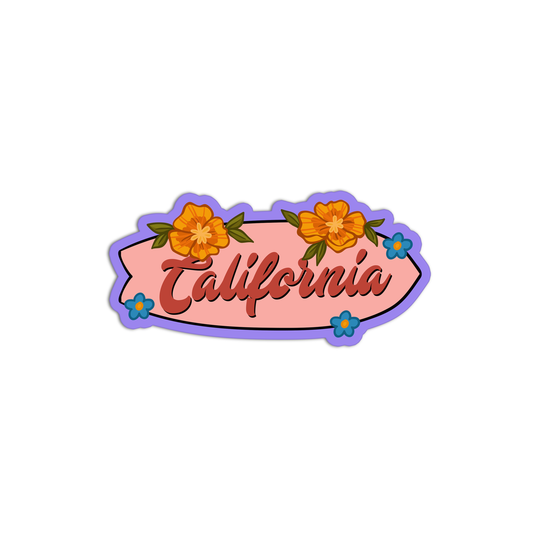 Surfboad California Sticker