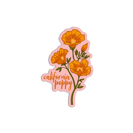 Yellow Flower California Sticker