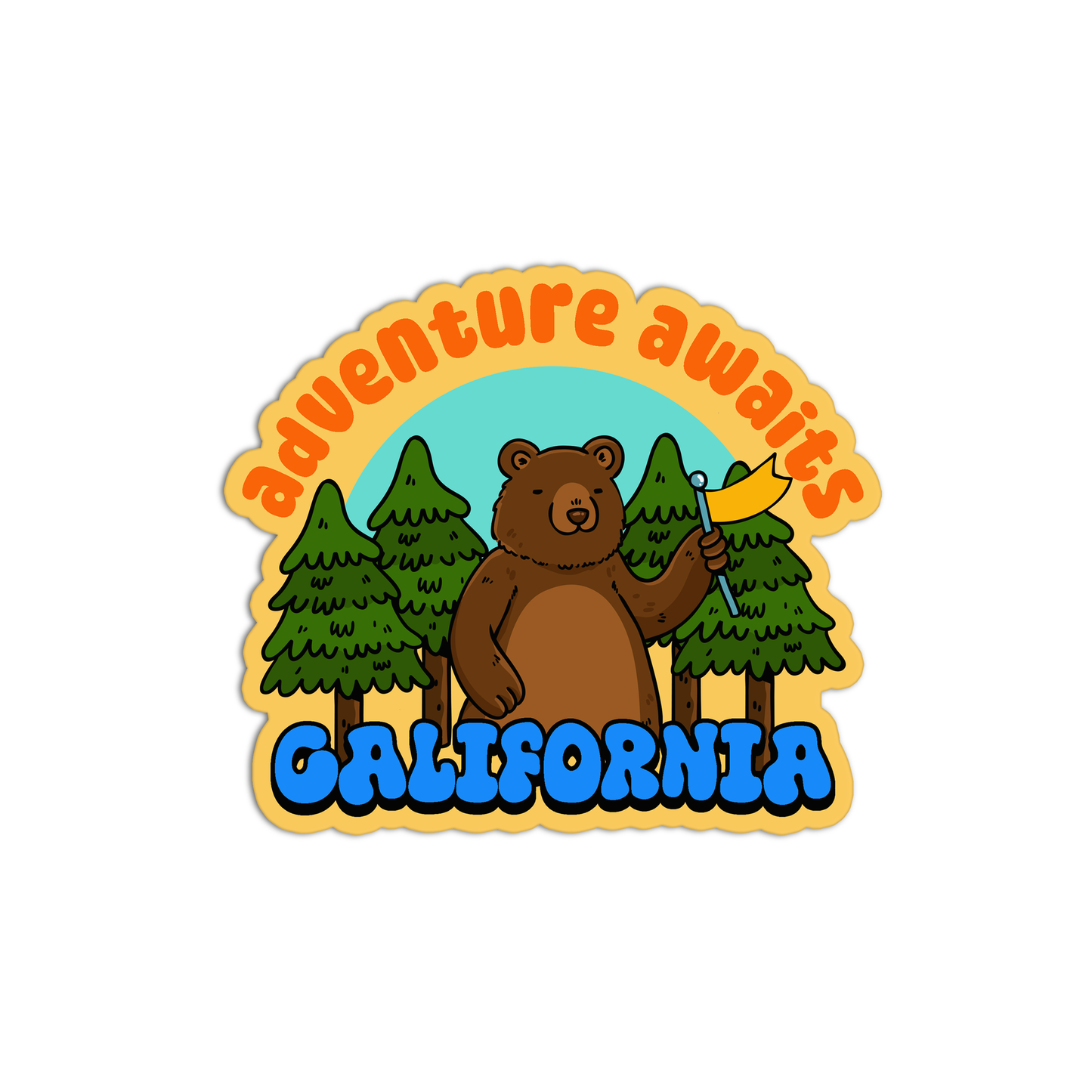 Adventure Awaits California Sticker