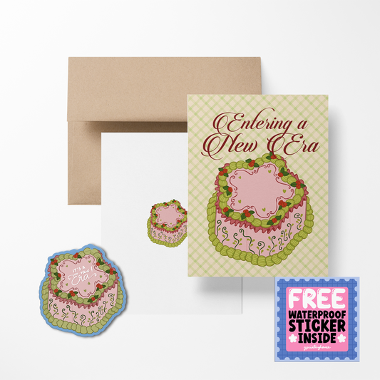 Entering New Era Birthday Greeting Card with Stickers