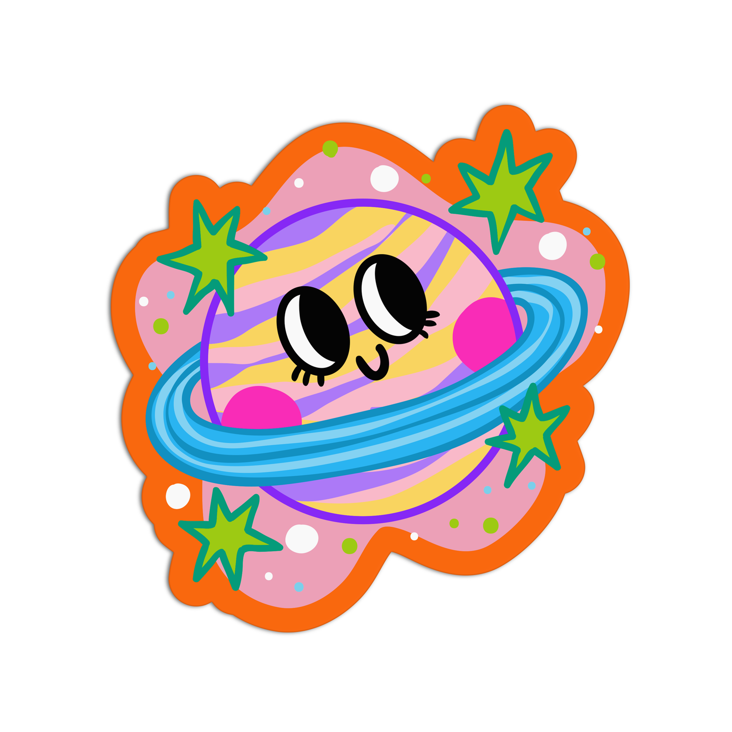Saturn New Smileys Sticker
