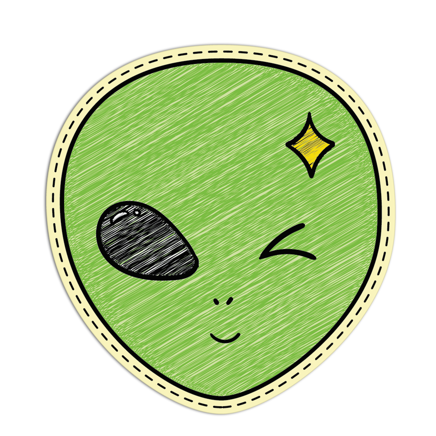 Starry-Eyed Visitor Patch Stickers