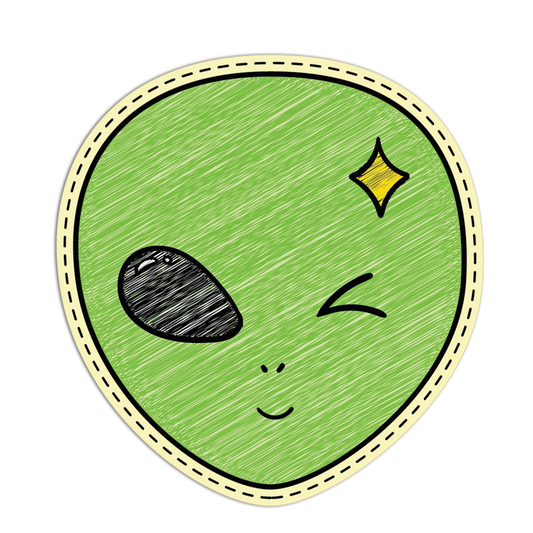 Starry-Eyed Visitor Patch Stickers