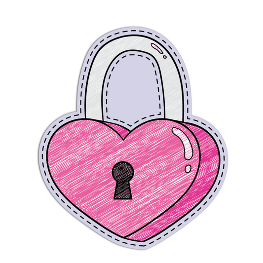Heart Lock Patch Stickers