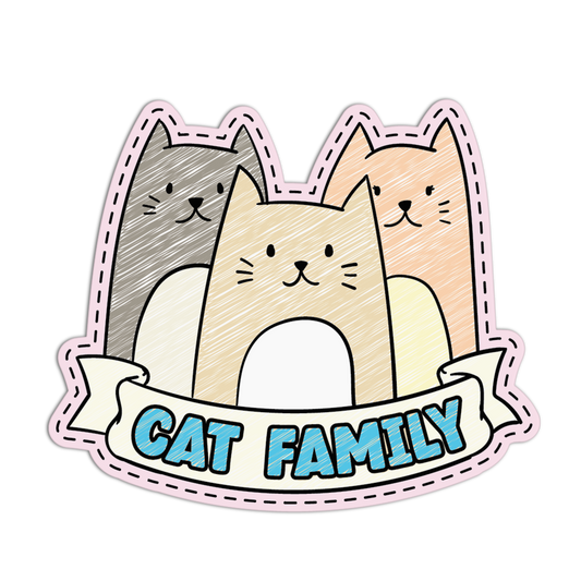 Purr-fect Family Patch Stickers