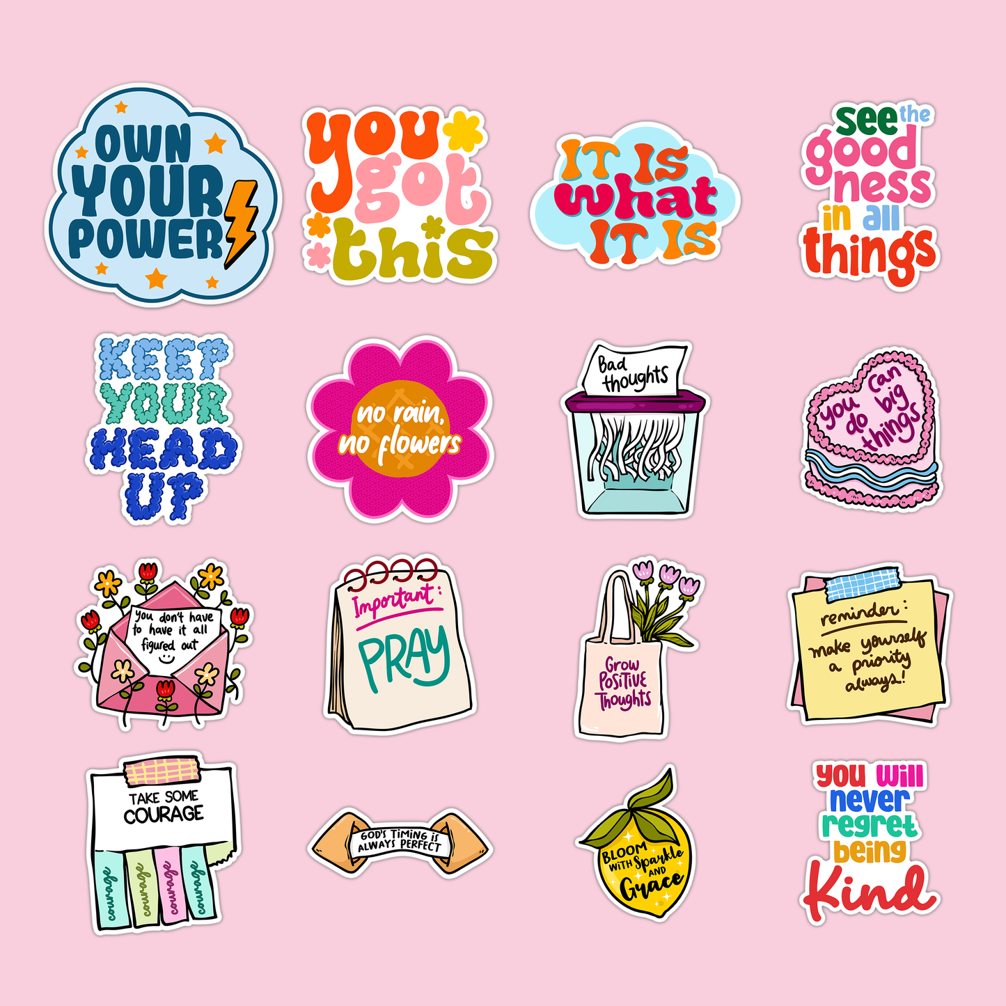 Positive Quotes Collection Sticker Pack