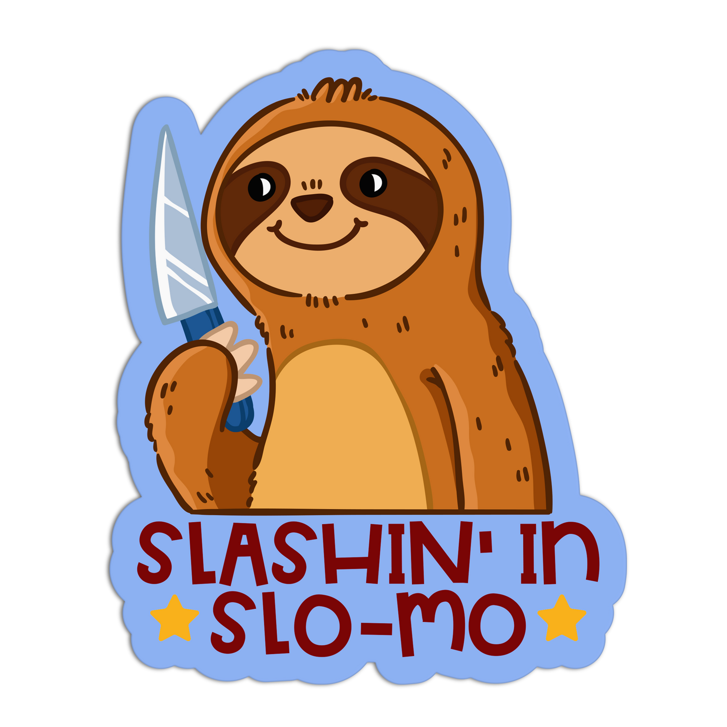 Slashin' In Slo-Mo Sloth Sticker