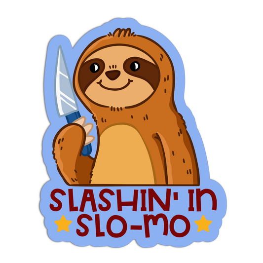 Slashin' In Slo-Mo Sloth Sticker