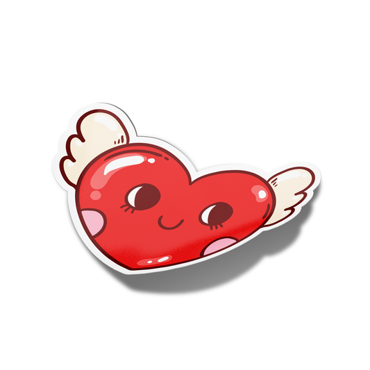 Heart with wings Valentine's Sticker